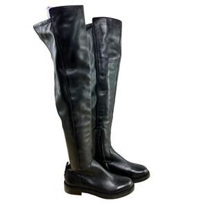 Sam Edelman NWOB Narisa Over The Knee Black Boots Size 6.5 Leather Side Zip